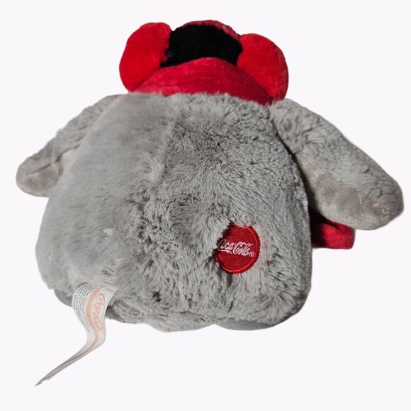 Coca Cola Penguin 7 inch Plush Gray Red Ear Muffs Scarf Stuffed Animal Coke Toy - Picture 4 of 8
